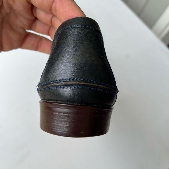 Vintage Westies Forest Green Woven Leather Penny Loafers | Size 9 - Picture 4 of 11